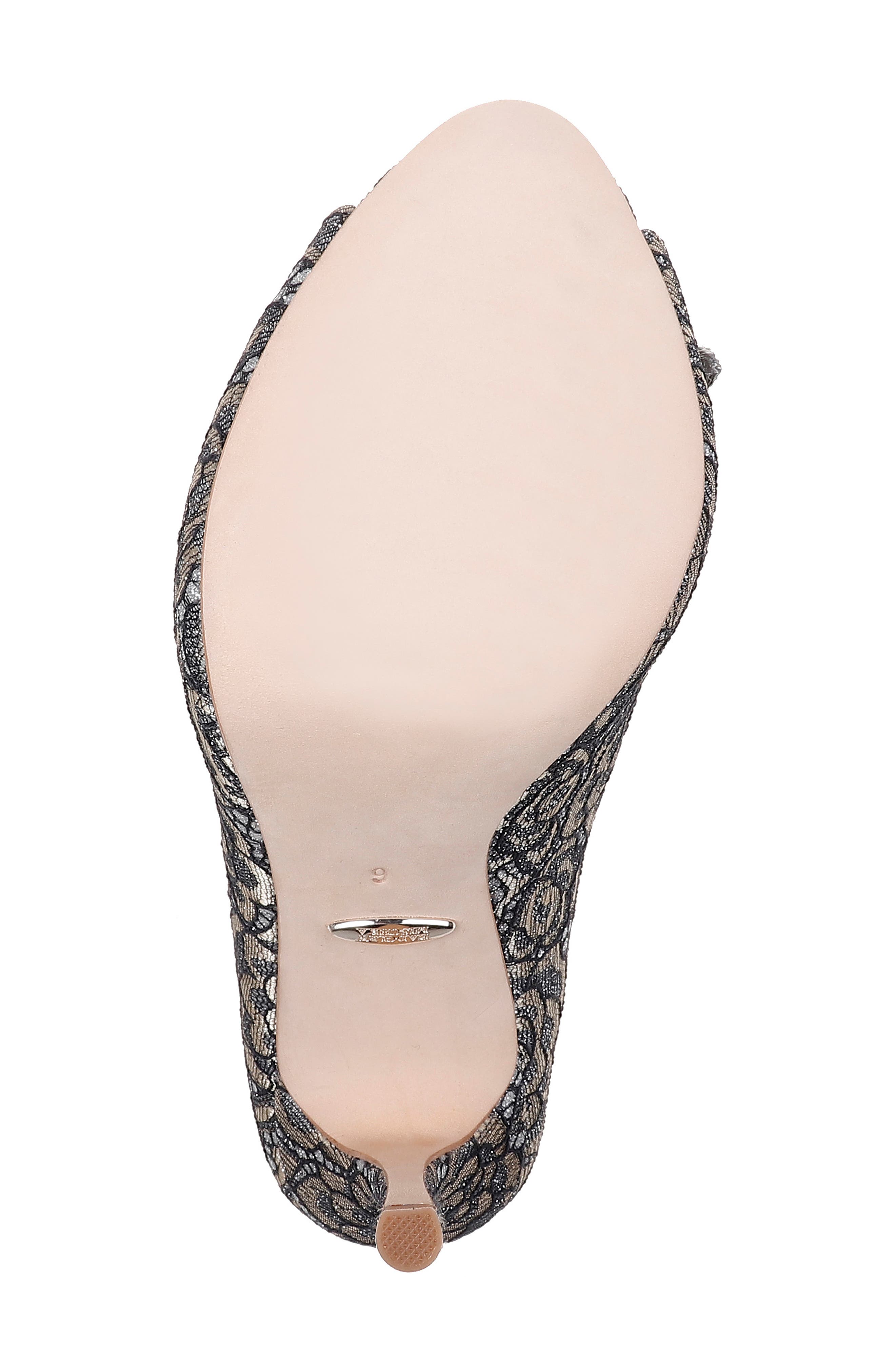 Badgley Mischka Collection Badgley Mischka Crystal Embellished Lace Pump, Alternate, color, 