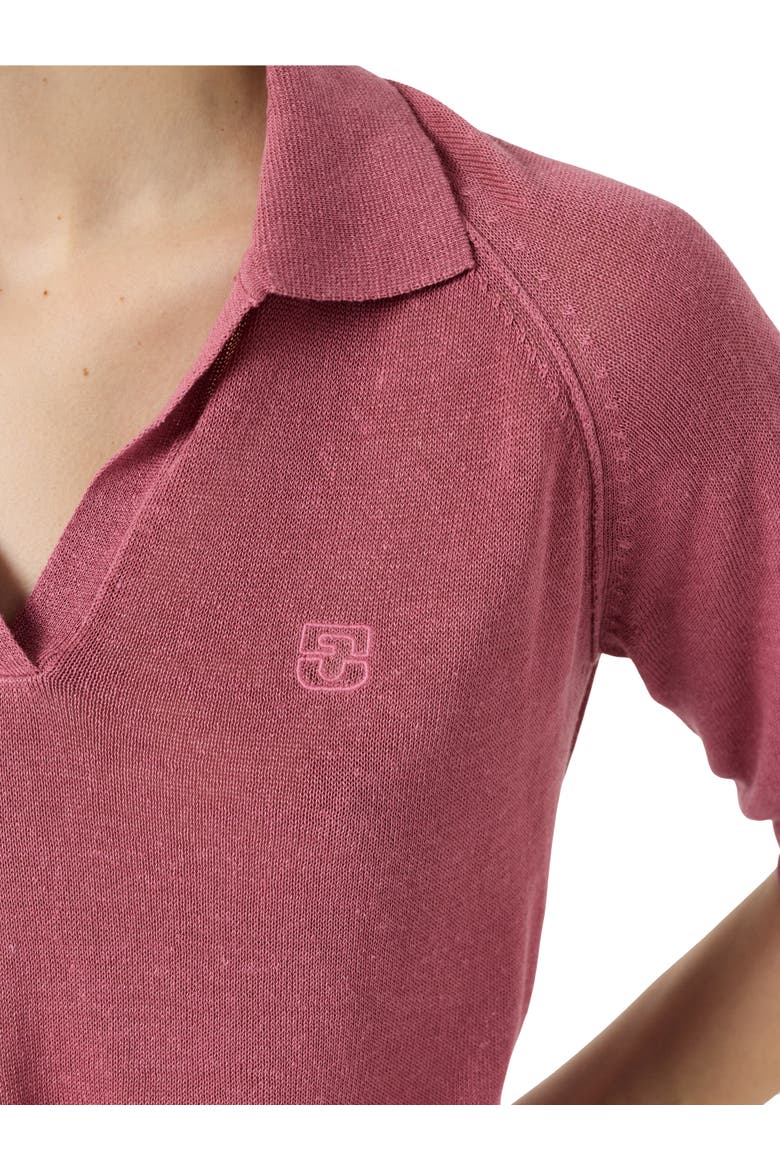 Loula Polo Collar Jumper, Alternate, color, Rosewood
