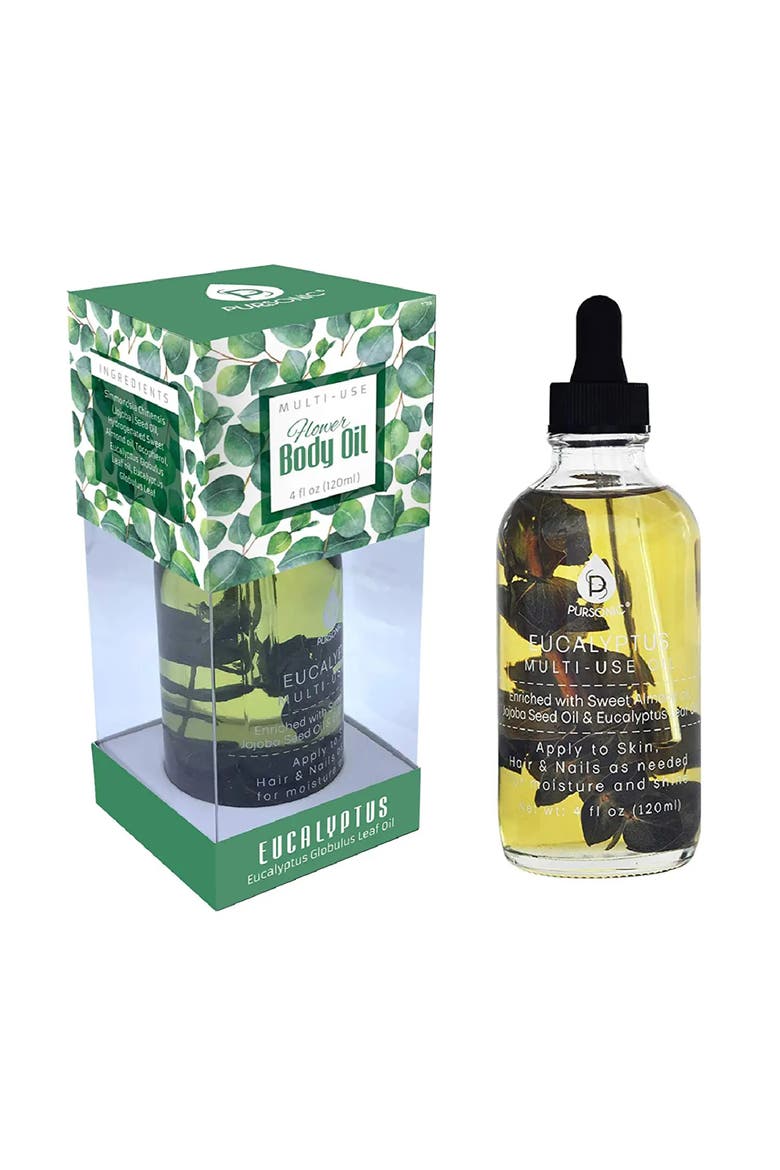 Eucalyptus Flower Multi Use Body Oils 4 Oz, Alternate, color, Green