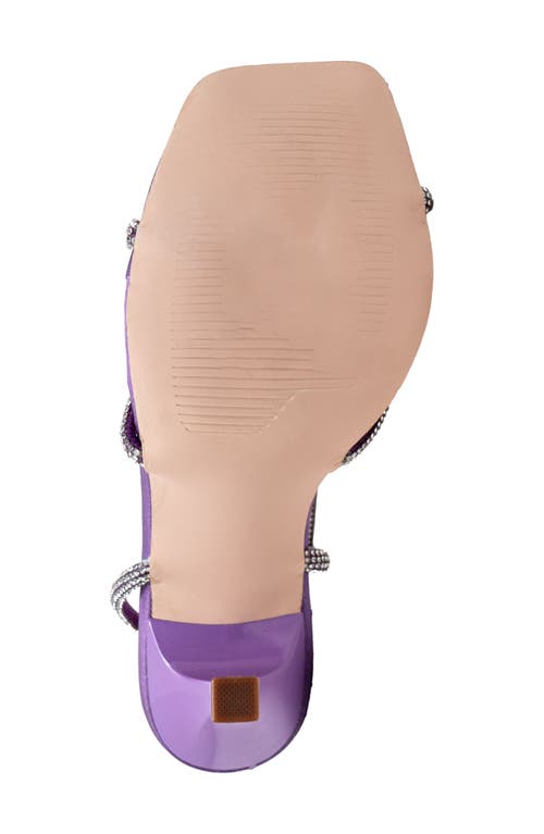 Chase & Chloe Chase And Chloe Rhinestone Ankle Strap Sandal In Purple Fabric