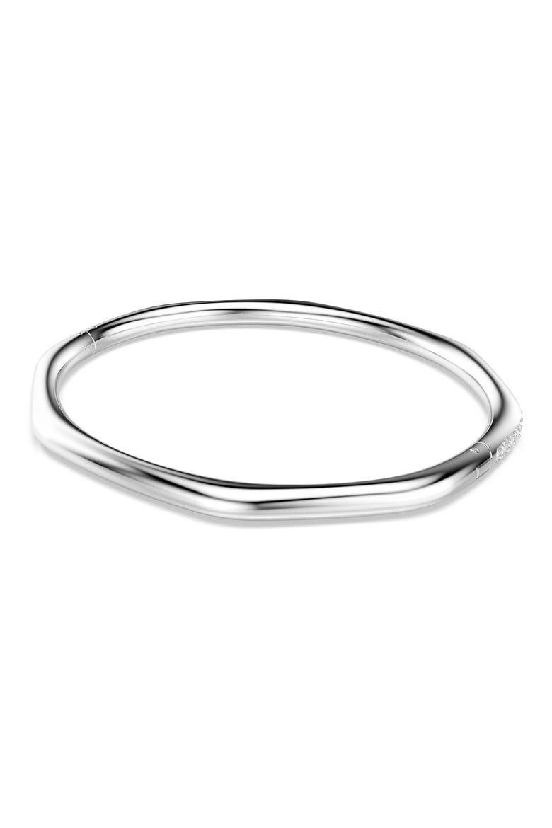 Dextera Crystal Bangle, Alternate, color, RHODIUM
