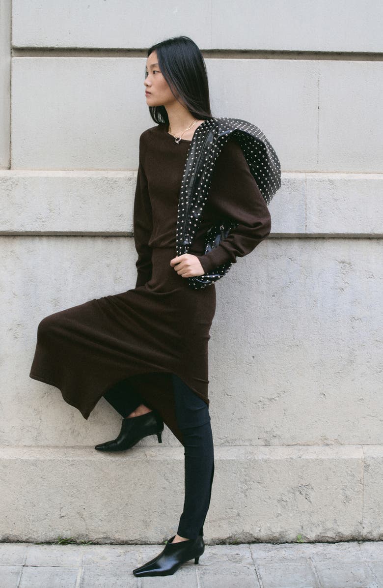 MANGO Kitten Heel Bootie, Alternate, color, Black