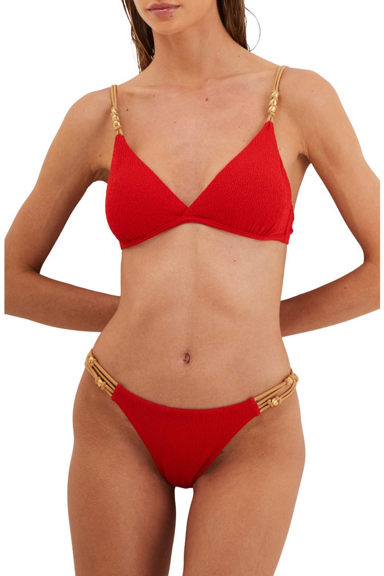Firenze Paige Kira Bikini Top, Alternate, color, RED