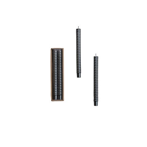 2-Piece Unscented Faceted Taper Candles in Box