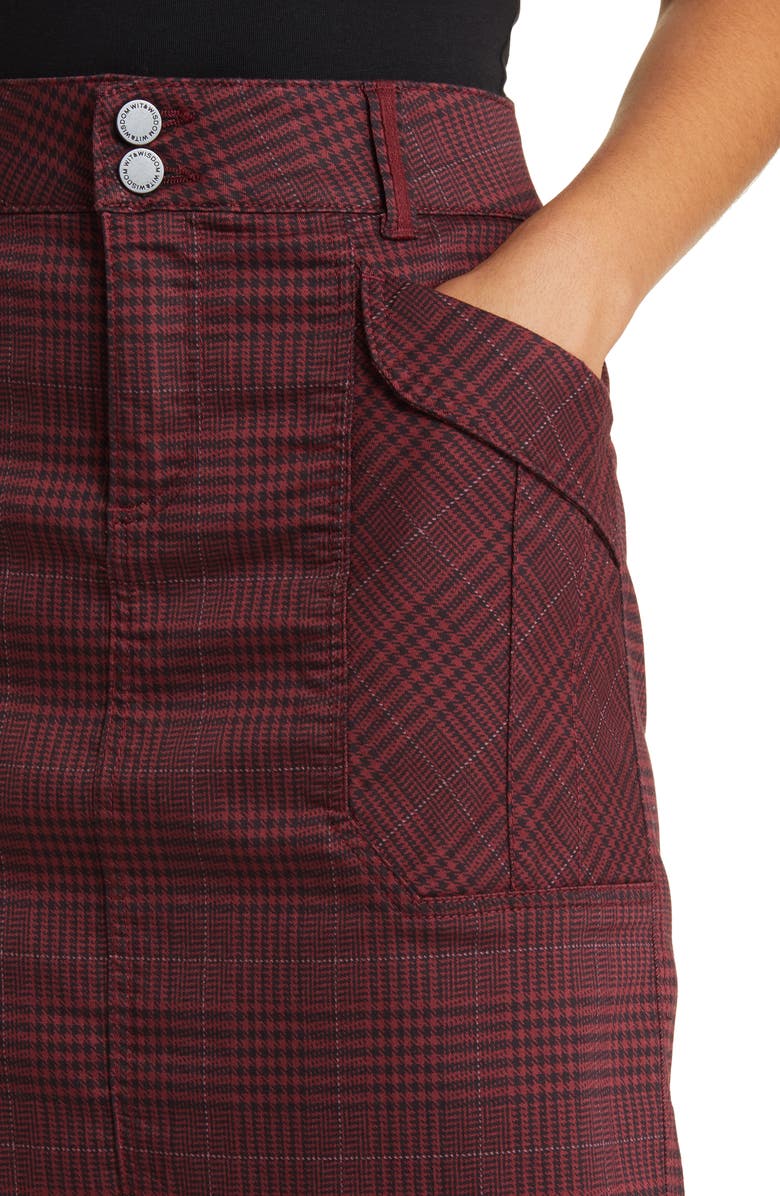 Wit & Wisdom 'Ab'Solution Double Button Patch Pocket Skirt, Alternate, color, Syrah Black