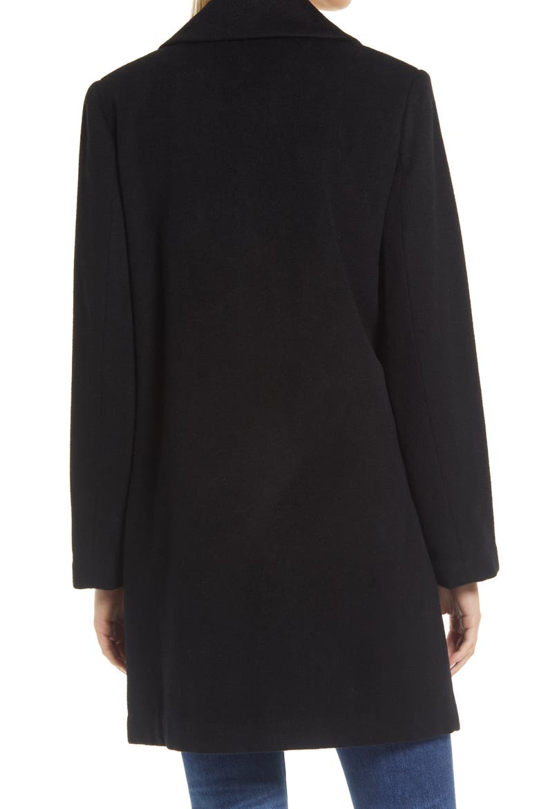 Notch Collar Coat, Alternate, color, BLACK