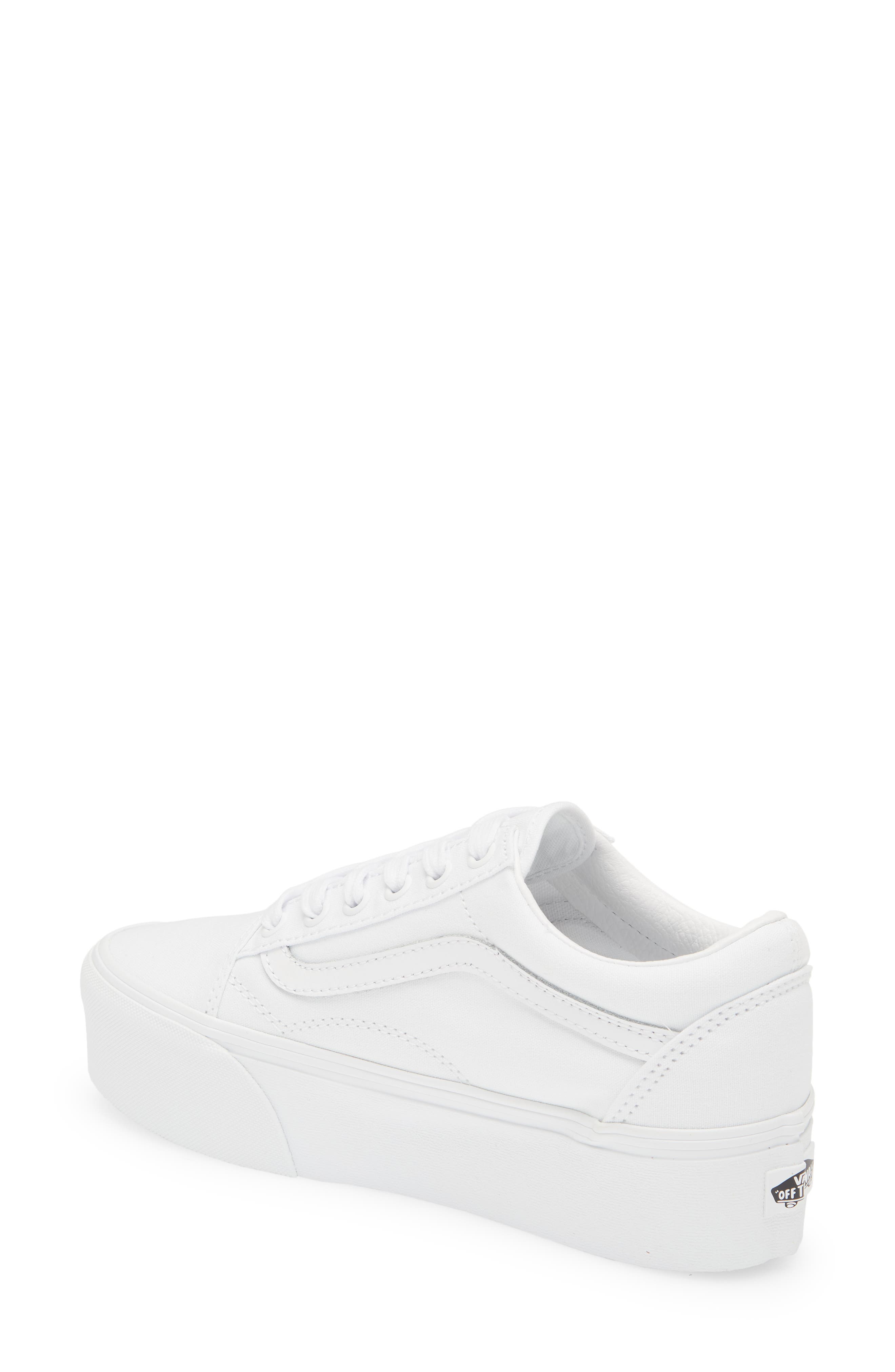Old Skool Stackform Sneaker, Alternate, color, TRUE WHITE