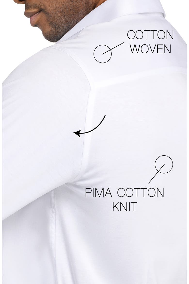 Slim Fit Solid Reworked Dress Shirt, Alternate, color, WHITE