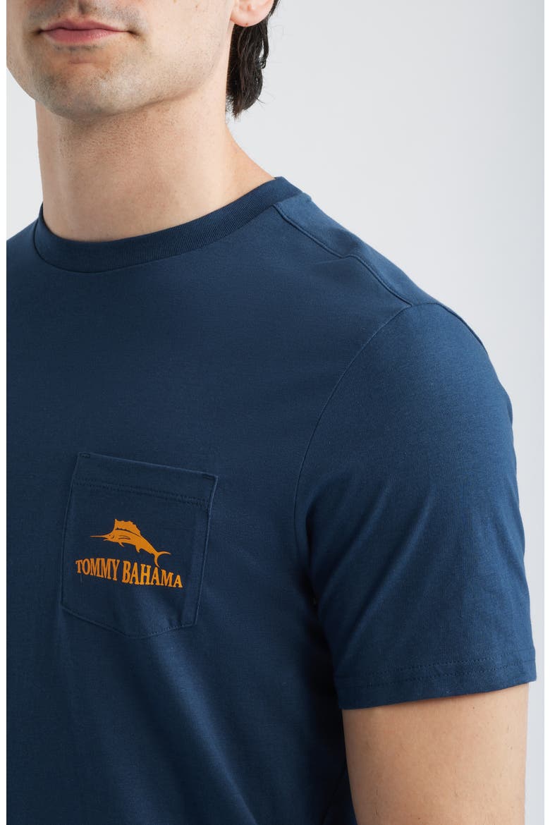Plays Well with Otters Pocket Graphic T-Shirt, Alternate, color, NAVY