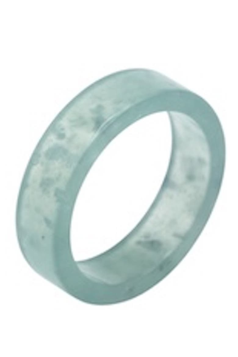 Gale Cyan square jade ring, Alternate, color, Blue
