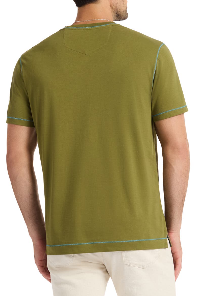 Damien V-Neck Knit T-Shirt, Alternate, color, OLIVE