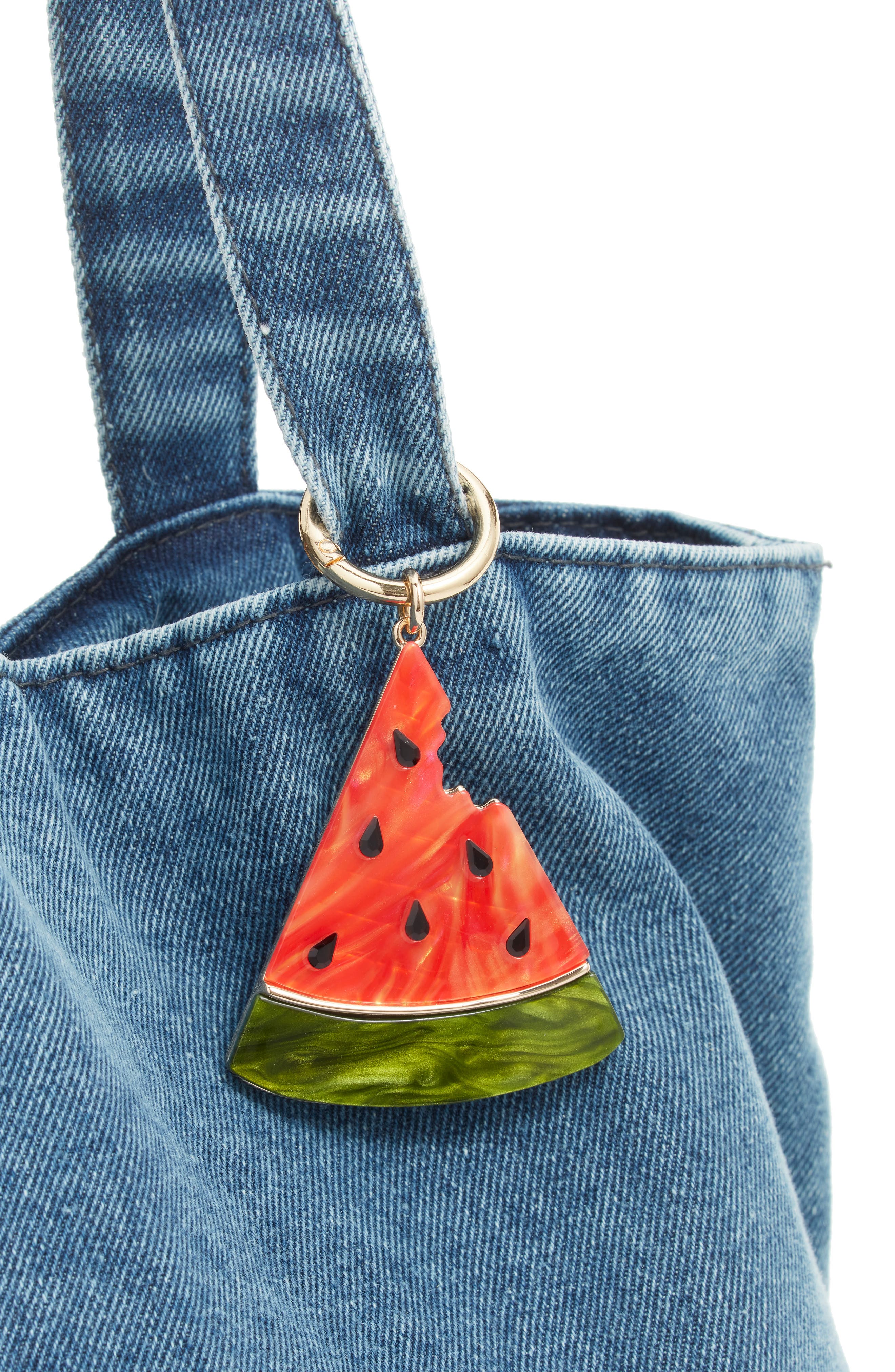 Chelsea28 Watermelon Bag Charm, Alternate, color, Red Multi- Gold