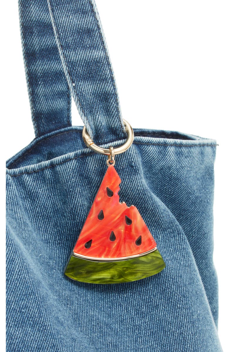 Chelsea28 Watermelon Bag Charm, Alternate, color, Red Multi- Gold