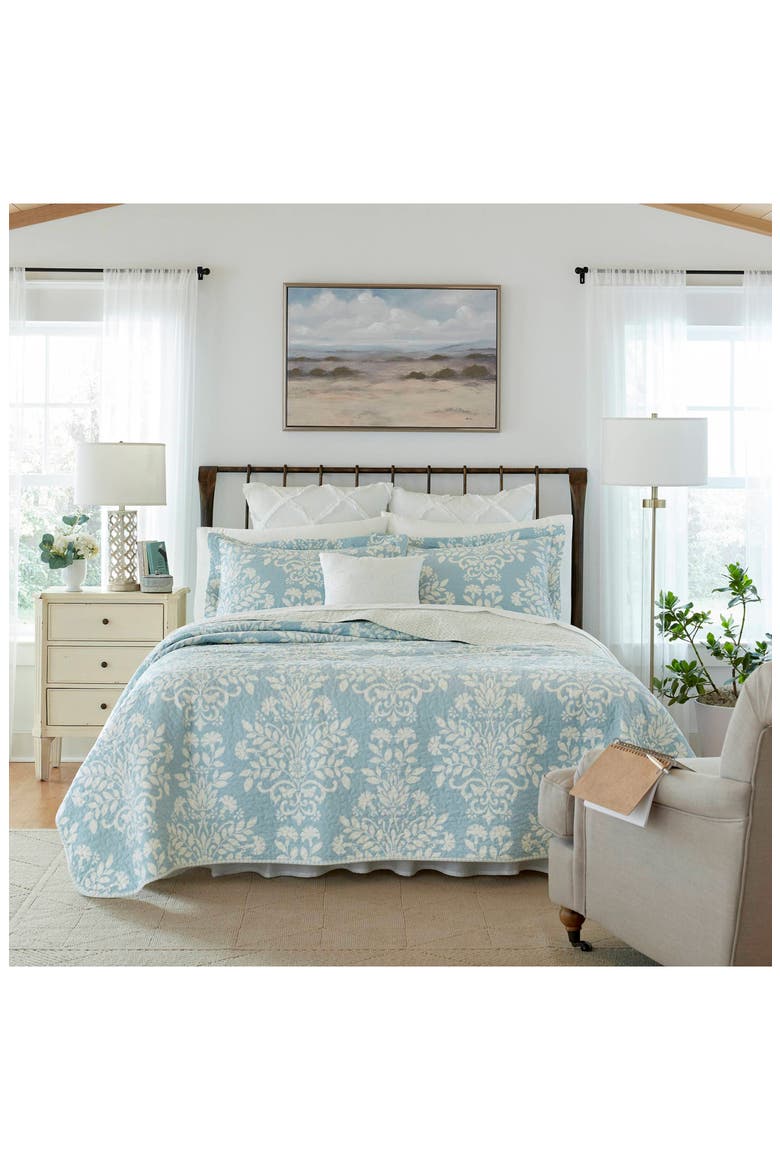 Rowland Twin Quilt & Sham Set, Alternate, color, BREEZE BLUE
