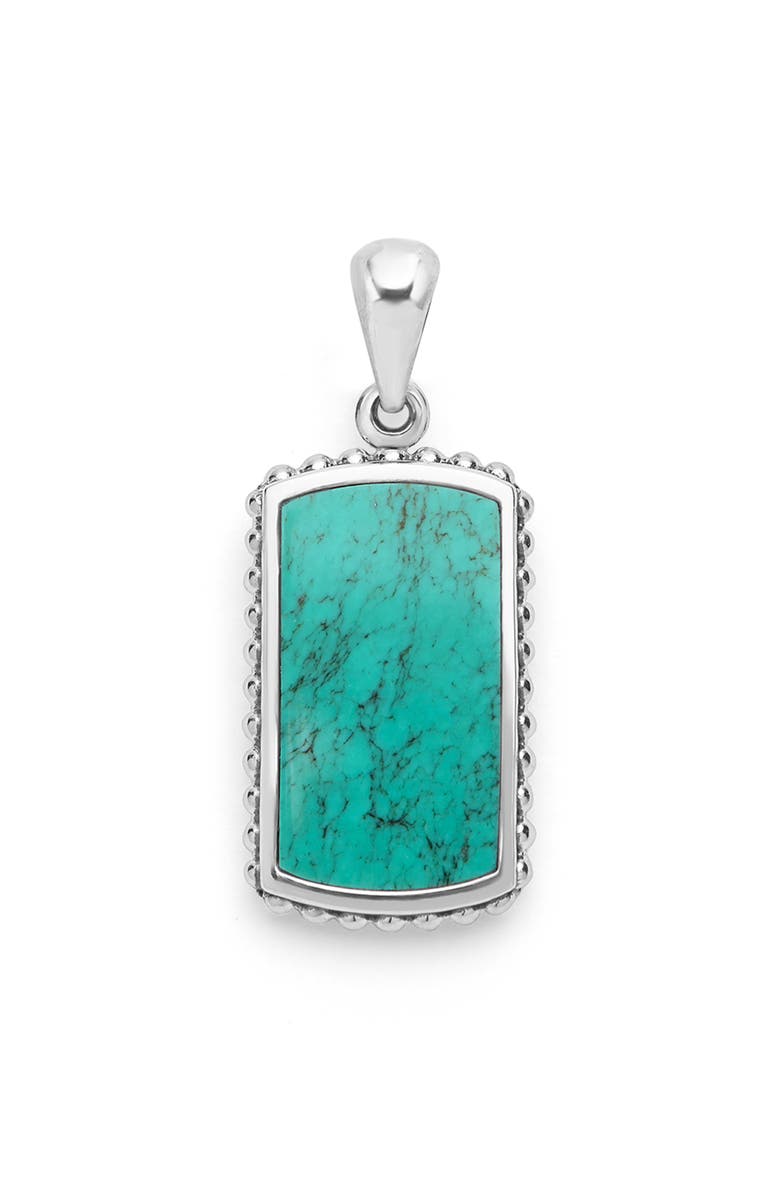 LAGOS Men's Anthem Turquoise ID Tag, Main, color, Silver