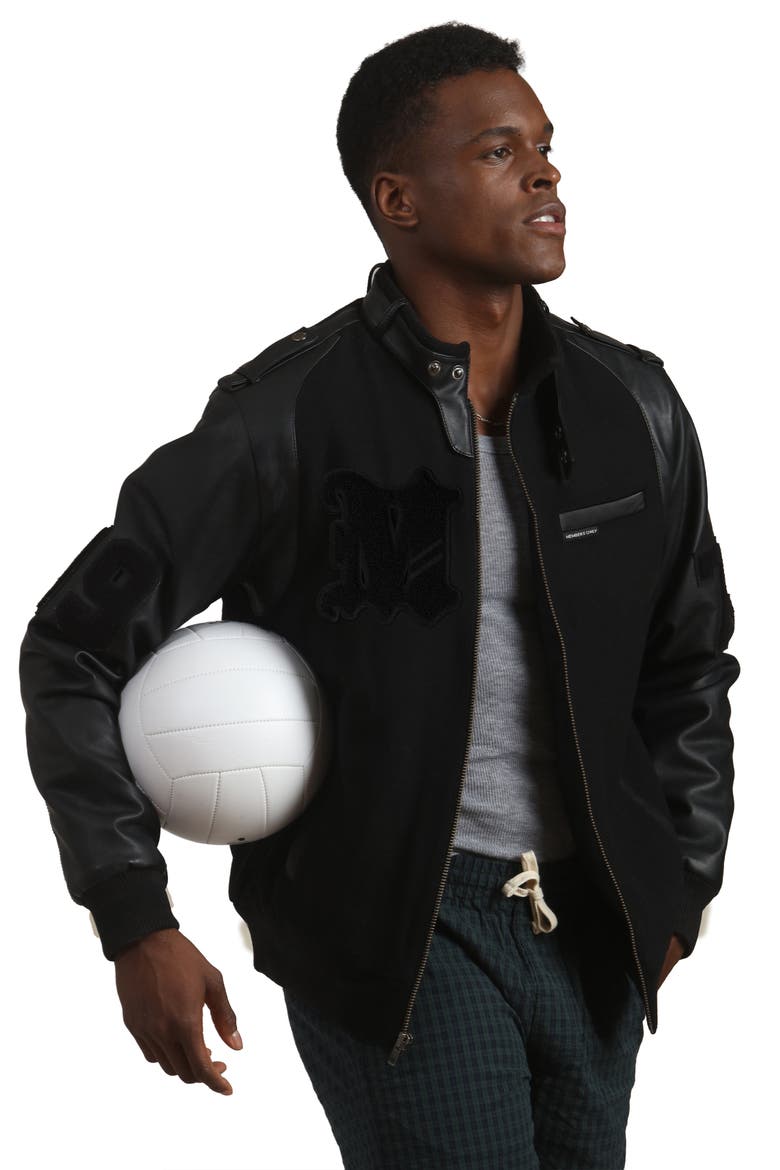 Men's Varsity Jacket, Alternate, color, Black