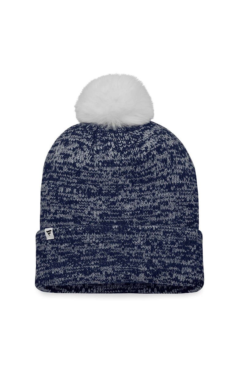 FANATICS Women's Fanatics Branded Navy/White Boston Red Sox Iconic Cuffed Knit Hat with Pom, Alternate, color,