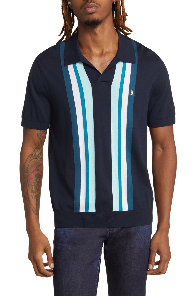 Original Penguin Vertical Stripe Polo Sweater | Nordstrom