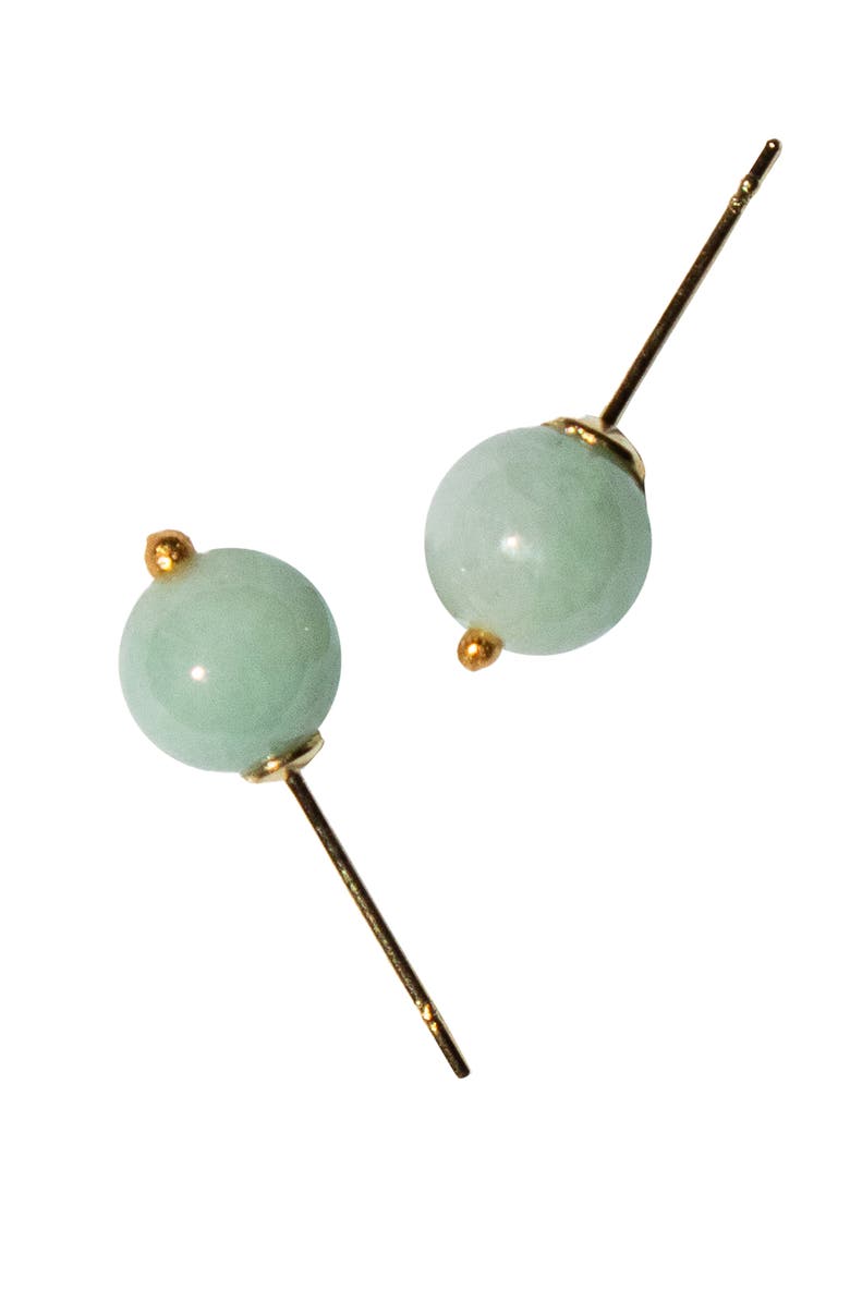 seree Mira Jadeite sphere studs, Main, color, 