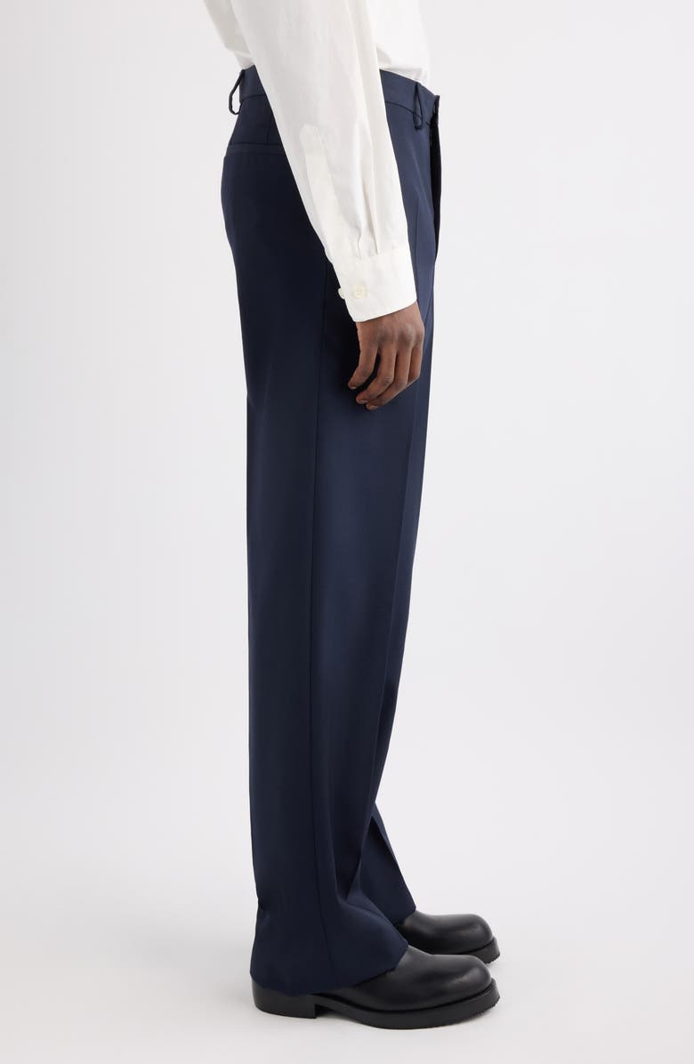 Dries Van Noten Panvel Wool Wide Leg Pants, Alternate, color, Navy