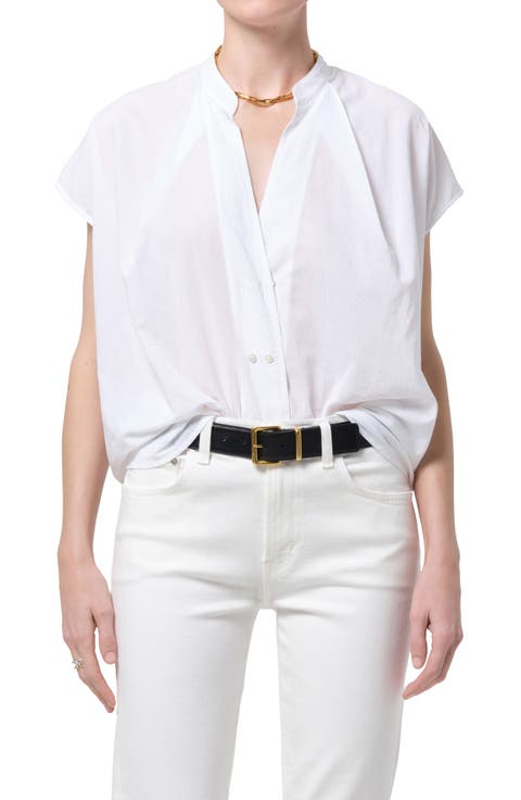 Penelope Cotton Button-Up Shirt