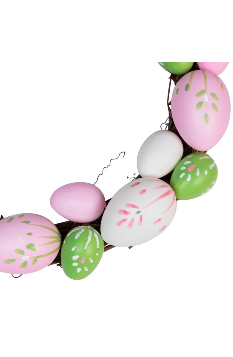 Northlight Easter Egg Grapevine Wreath - 10" - Pink/Green, Alternate, color, Pink
