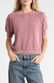 Queenie Short Sleeve Puff Sleeve Cotton Top