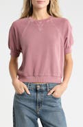 PAIGE Queenie Short Sleeve Puff Sleeve Cotton Top