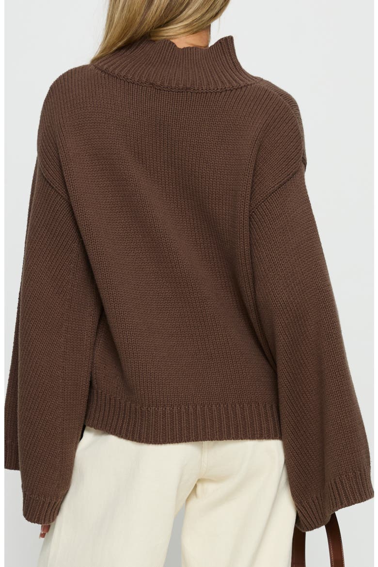 Neriel Turtleneck Sweater, Alternate, color, CHOCOLATE