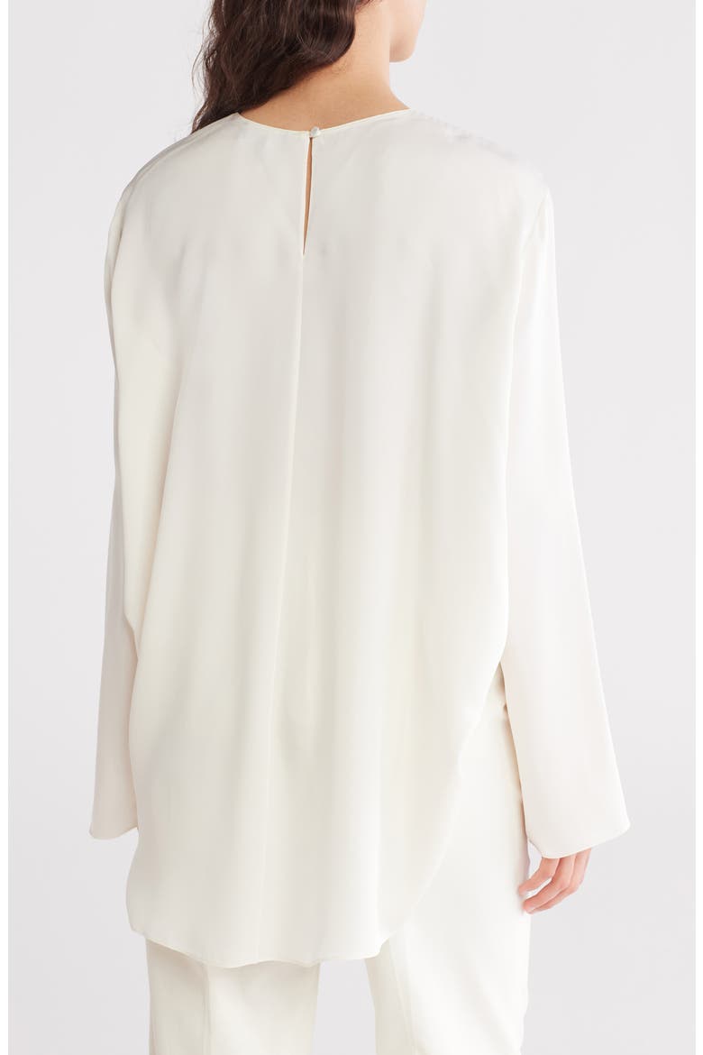 Long Sleeve Silk Cape Top, Alternate, color, IVORY