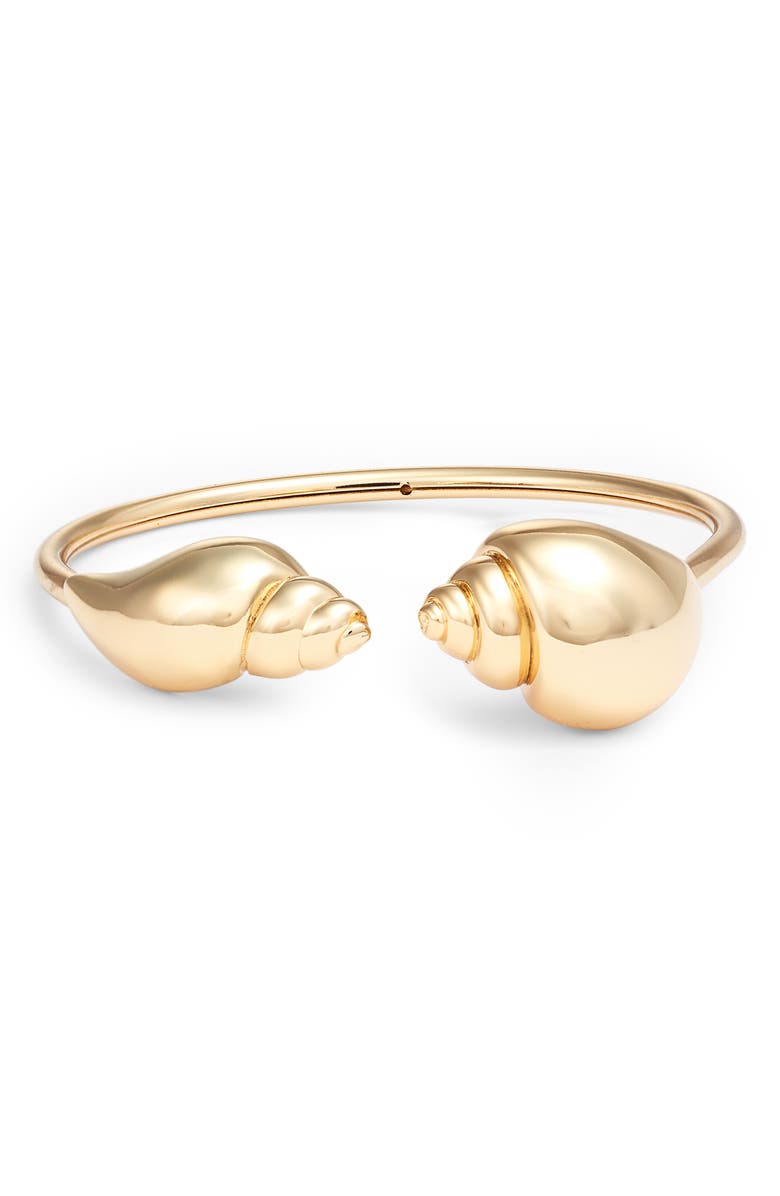 Kate Spade New York under the sea shell ends cuff bracelet, Main, color, 