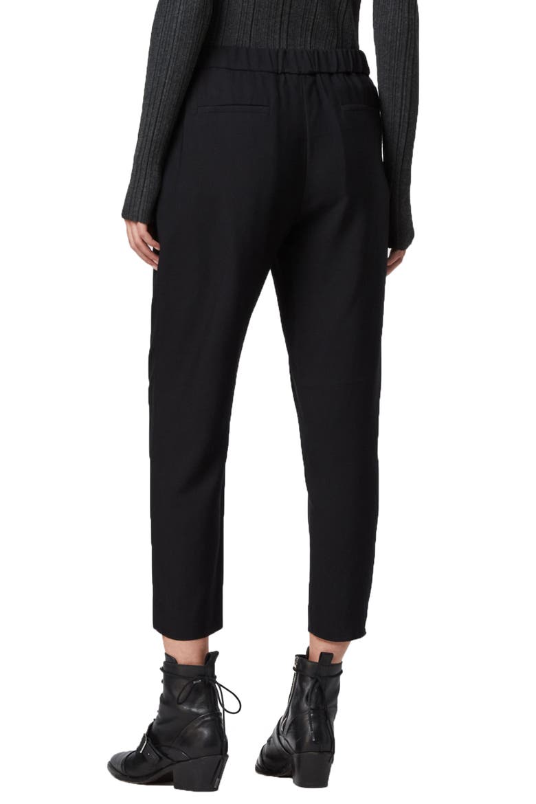 Aleida Crop Relaxed Fit Trousers, Alternate, color, BLACK