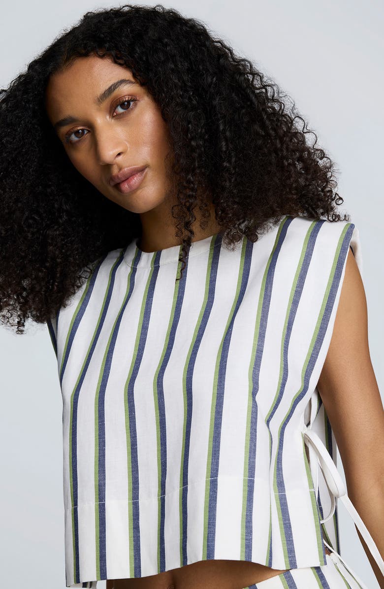 Kenneth Cole Cap Sleeve Crop Top, Alternate, color, 