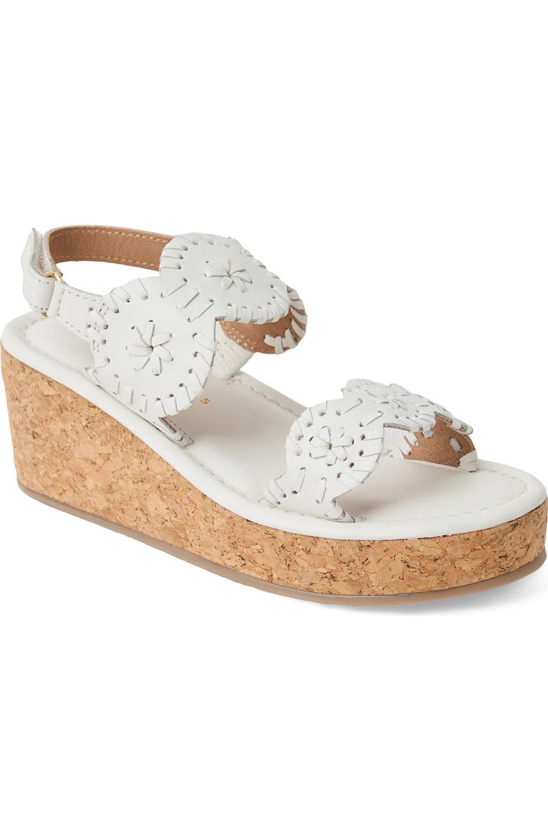 Jack Rogers Kids' Lauren Slingback Platform Wedge Sandal, Main, color, White