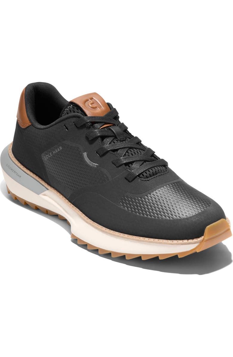 Cole Haan GrandPro Ashland II Golf Sneaker, Main, color, Black / New Caramel / Ivory