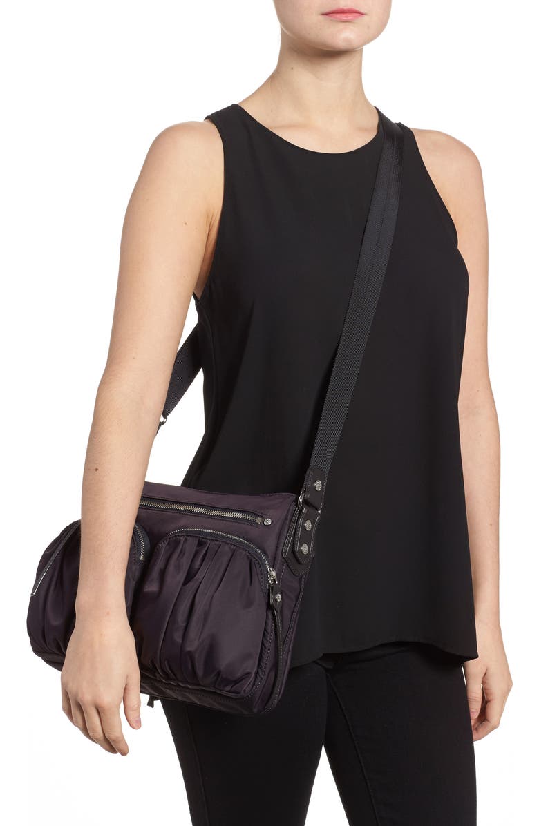 MZ Wallace Paige Crossbody Bag, Alternate, color, Damson