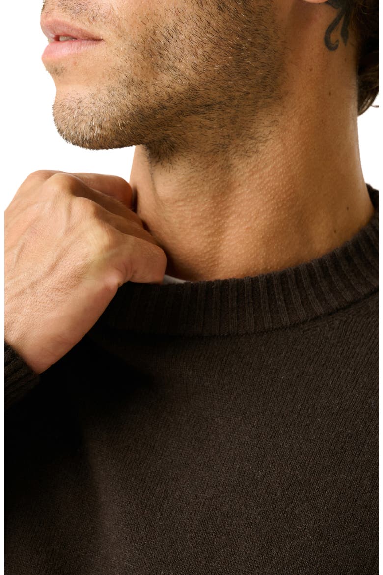 Stewart Island Wool & Cahsmere Crewneck Sweater, Alternate, color, CHOCOLATE