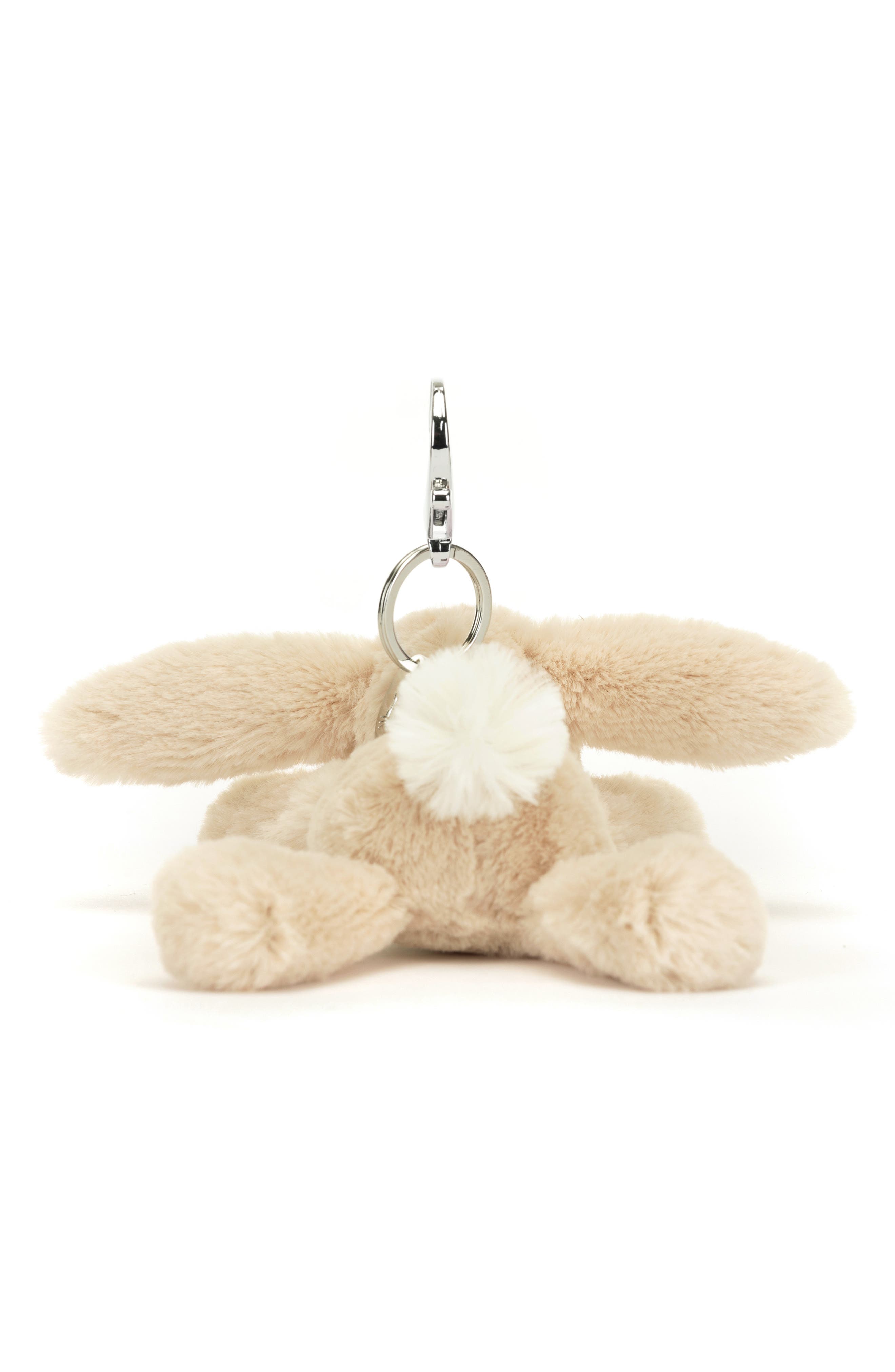 Smudge Rabbit Bag Charm, Alternate, color, BEIGE
