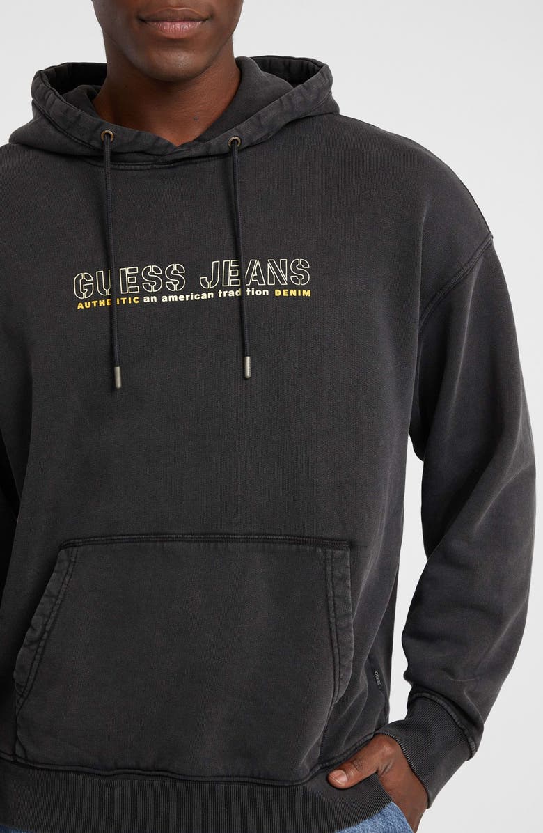 GUESS JEANS Outline Logo Hoodie, Alternate, color, Jtmu-Open