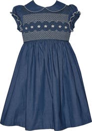 Iris & Ivy Kids' Smocked Denim Dress
