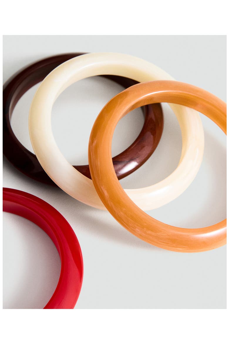 4-Pack Bangle Bracelets, Alternate, color, RED MULTI