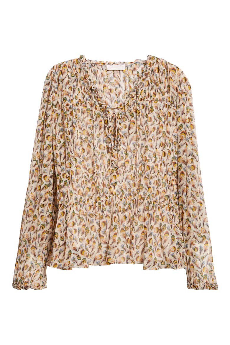 Robbie Print Silk Top, Alternate, color, SWAN