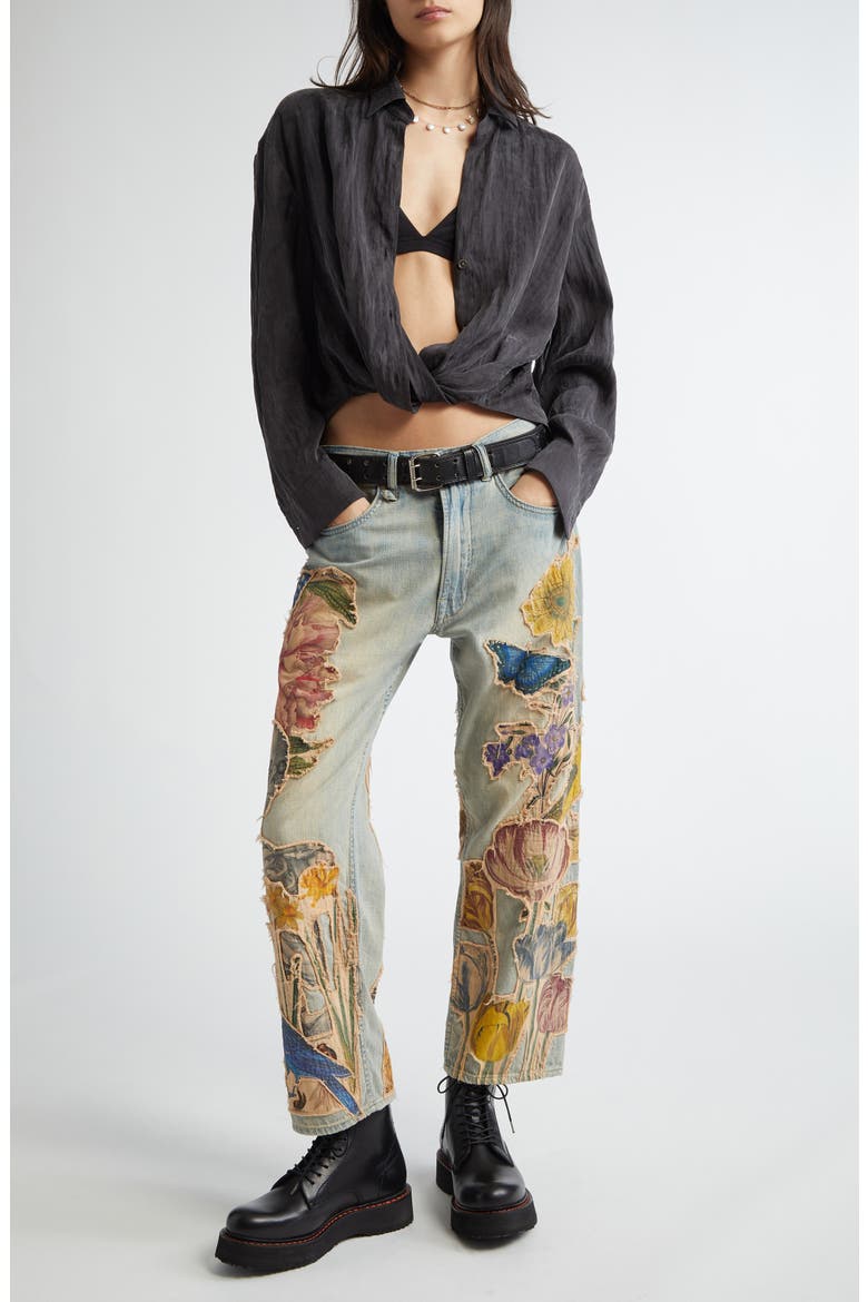 Twisted Front Button-Up Shirt, Alternate, color, BLACK