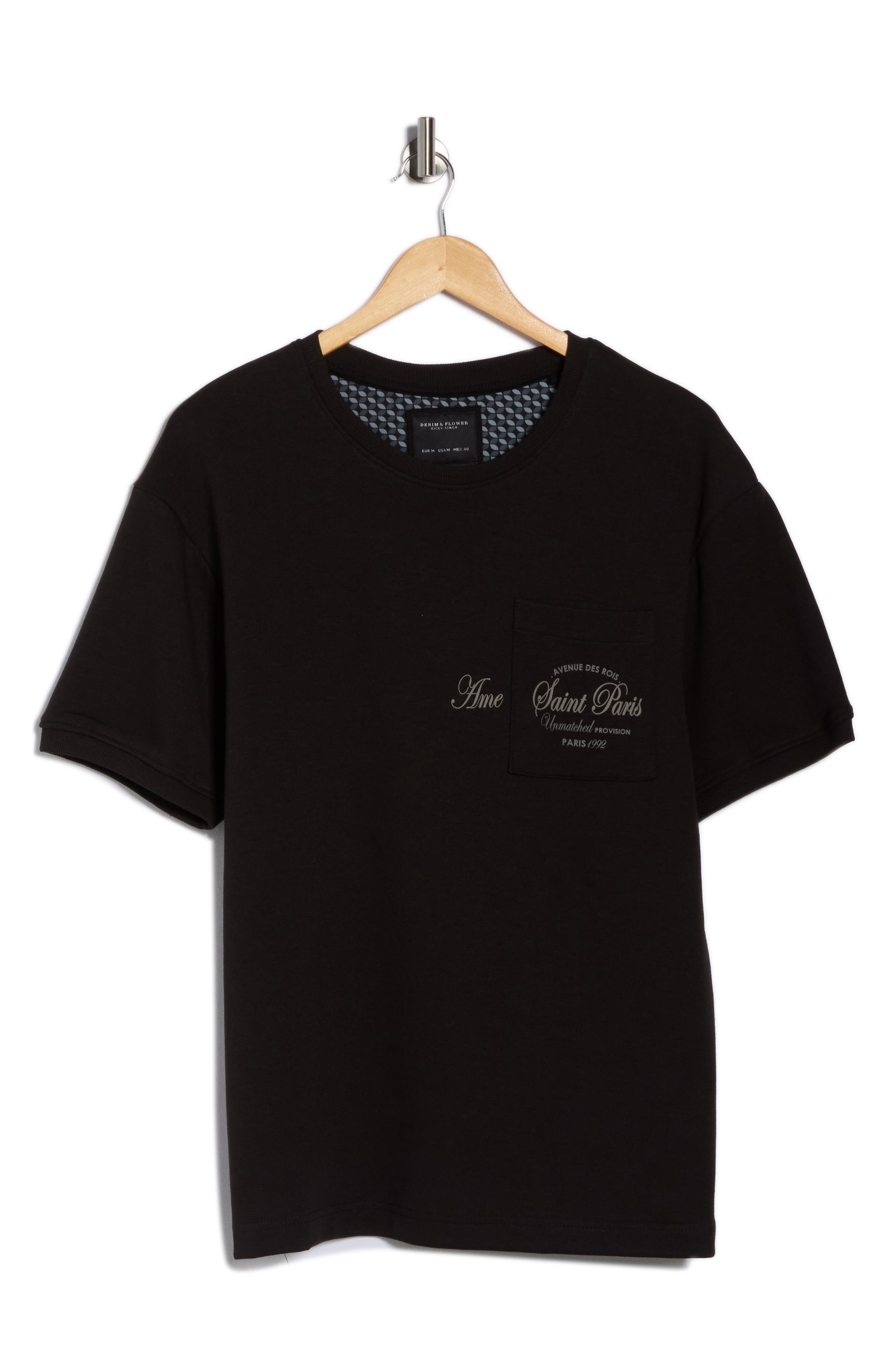 DENIM AND FLOWER Relaxed Fit Saint Paris Graphic Pocket T-Shirt