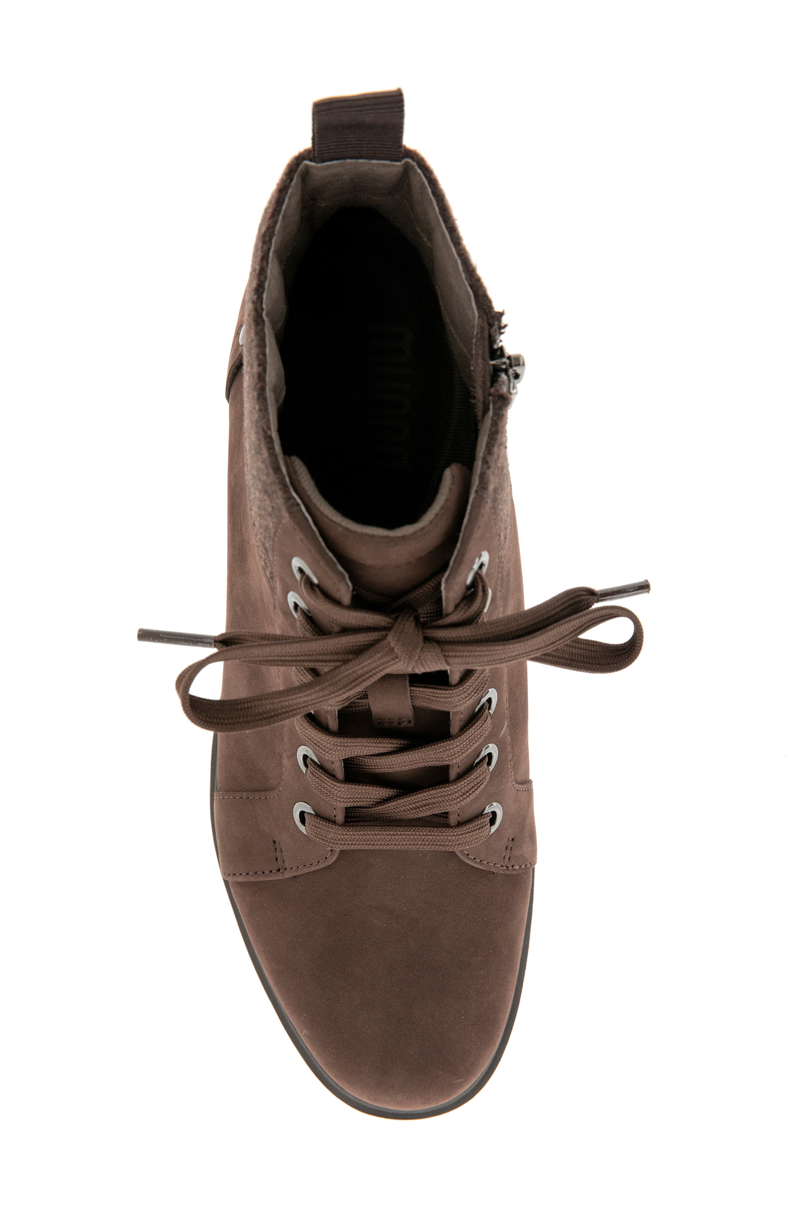 Sara Leather Bootie, Alternate, color, CHOCOLATE NUBUCK