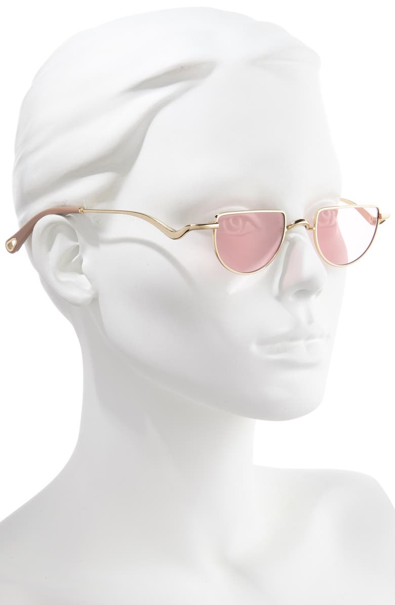 Chloé Ayla 45mm Half Circle Sunglasses, Alternate, color,