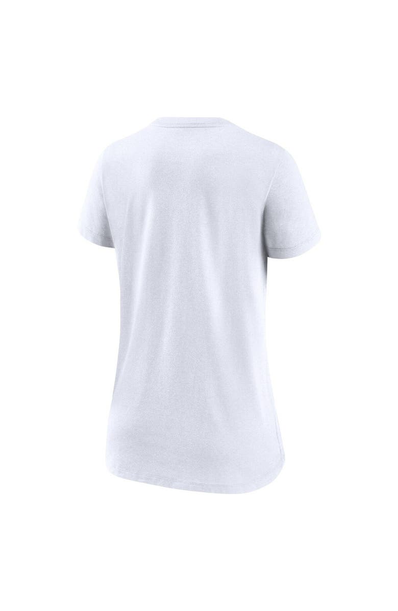 Nike Women's Nike White Washington Commanders Slant Logo Tri-Blend V-Neck T-Shirt, Alternate, color,