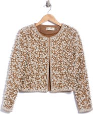 ALICE + OLIVIA Kidman Embellished Open Front Jacket