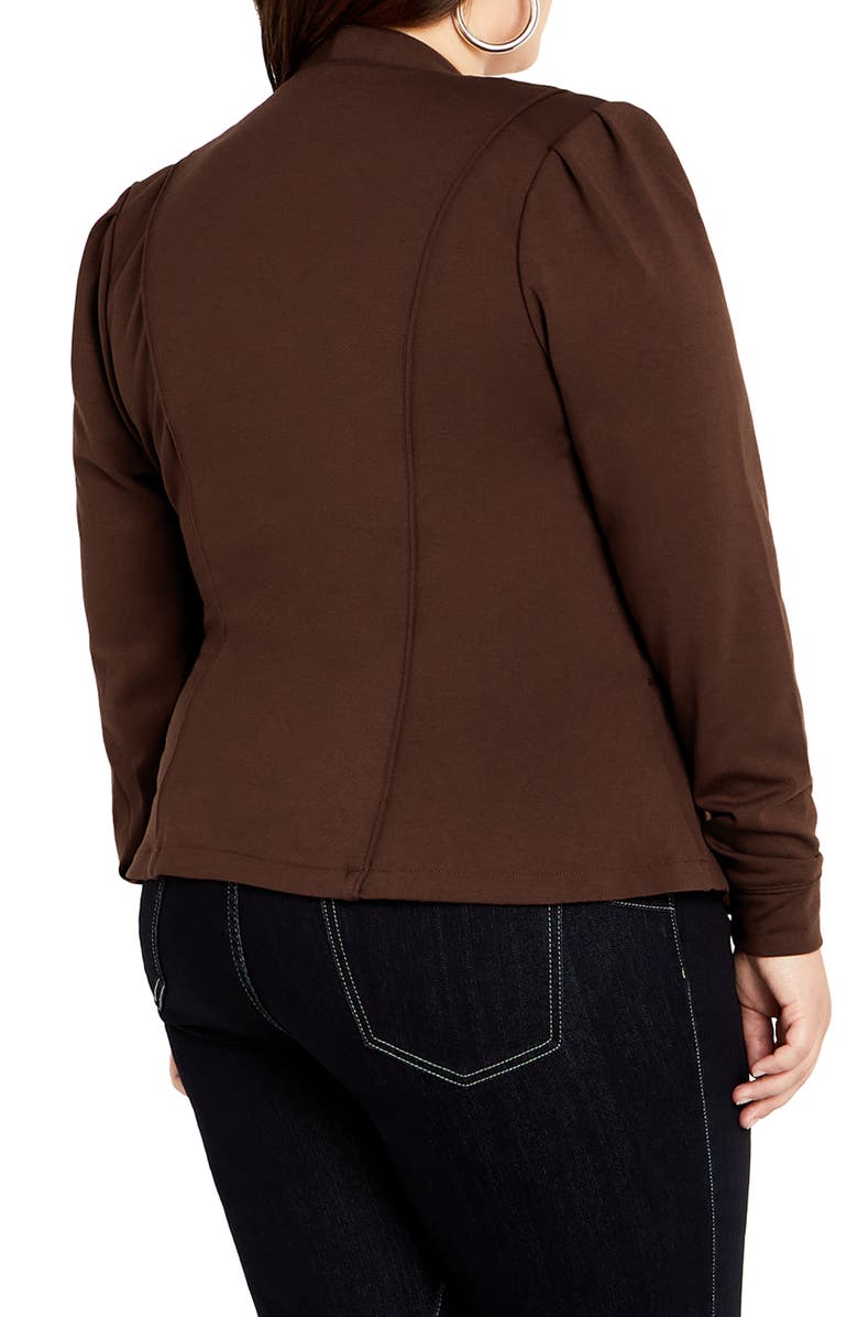 City Chic Piping Praise Ponte Knit Jacket, Alternate, color, 