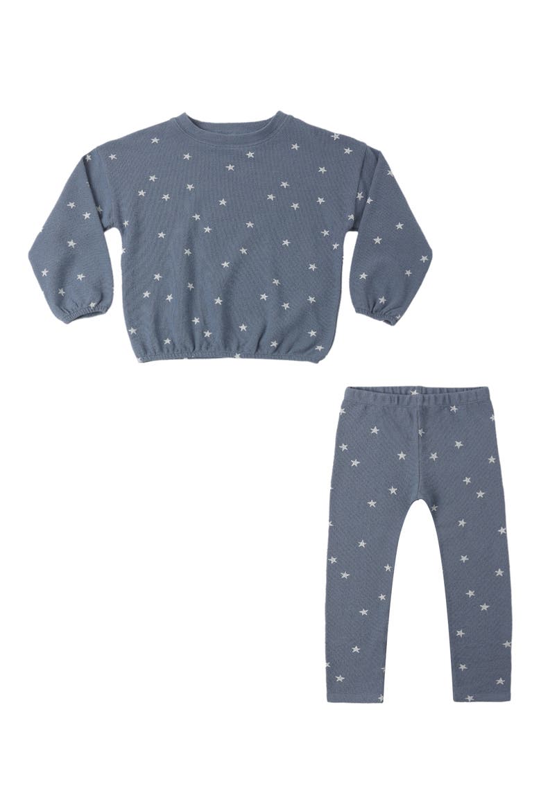 Star Print Two-Piece Sweat Set, Alternate, color, MARINE